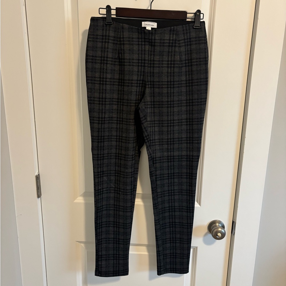 Men's Black Plaid Ankle Pants